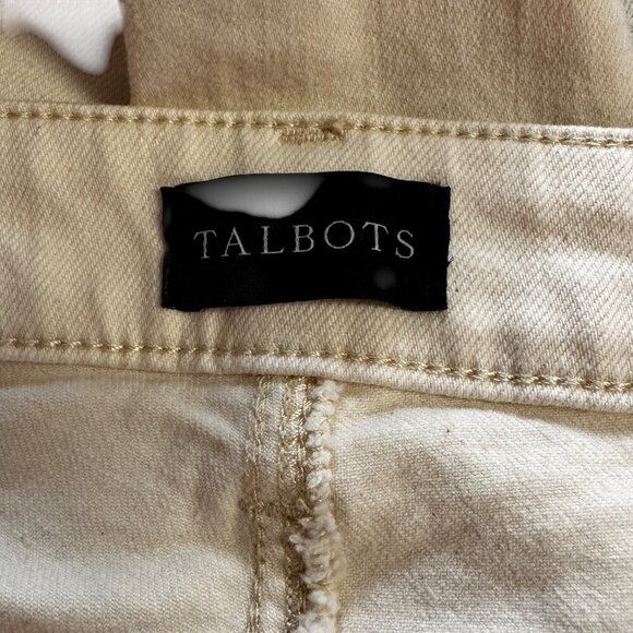 Talbots Slim Ankle Jeans Womens Size 14 Beige Cotton/Spandex EUC Classic - Picture 3 of 11